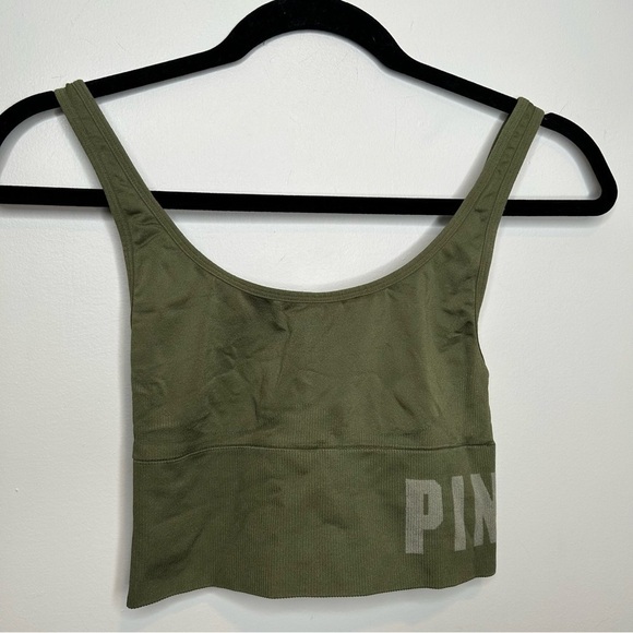 Pink Sport green seamless lightly lined sports bra size small - Picture 1 of 5